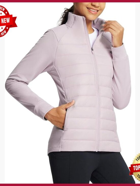 Jackets & Blazers - Women's Lightweight Water Resistant Puffer Jacket for Running Hiking Fall Winter